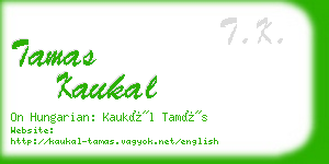 tamas kaukal business card